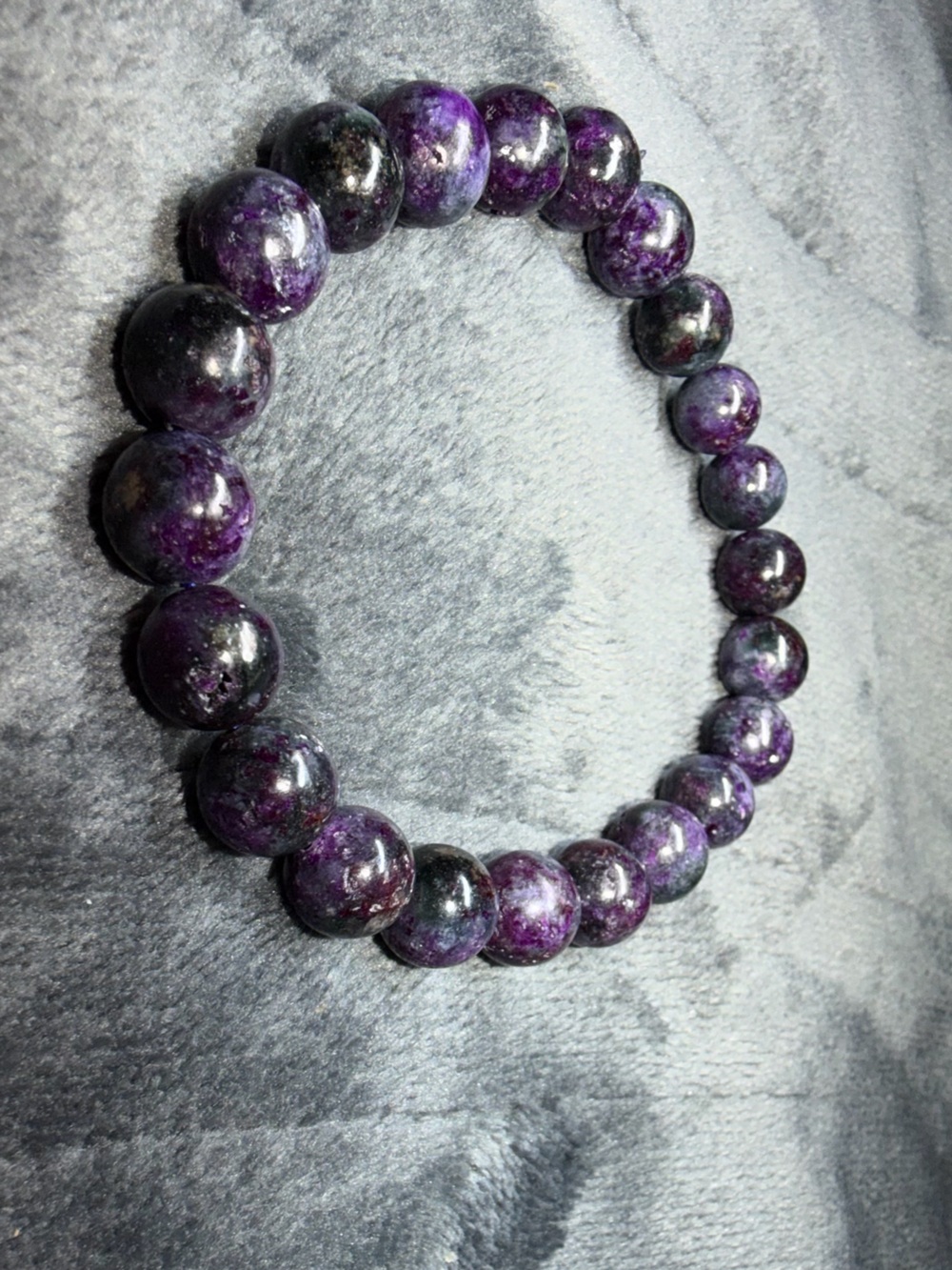 Purple Beaded Stretch Sugilite Bracelet - Women Jewelry
